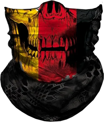 Vista 21 de Máscara facial con polaina para el cuello, bufandas, bandanas Gris (Grey Skull)