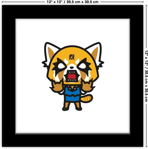 Vista 6 de Trends International Gallery Pops Sanrio Aggretsuko - Póster de pared de Rage Retsuko, 12.00 x 12.00 pulgadas, versión de marco negro