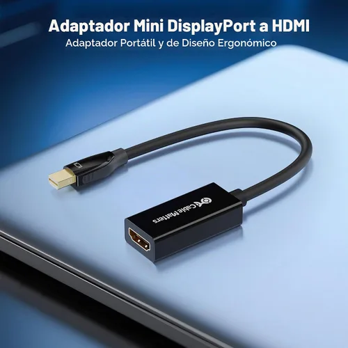 Vista 2 de Cable Matters Adaptador Mini DisplayPort a HDMI, Mini DP a HDMI, Negro