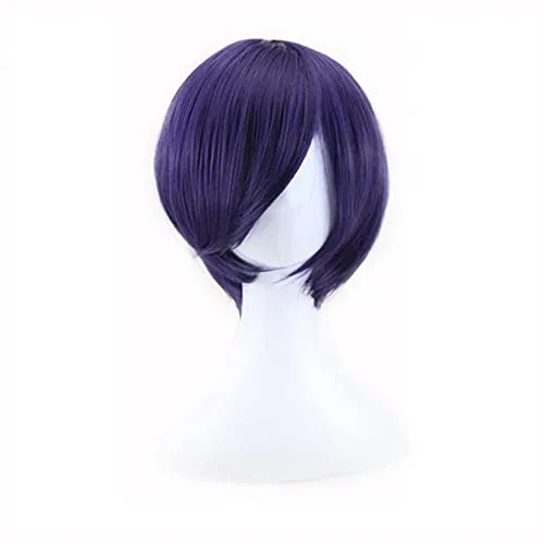 Vista 5 de AHJSN - Peluca de anime Tokyo Ghoul Touka Kirishima para cosplay, disfraz de Kirishima Toka para mujer, pelo corto, fiesta de Halloween