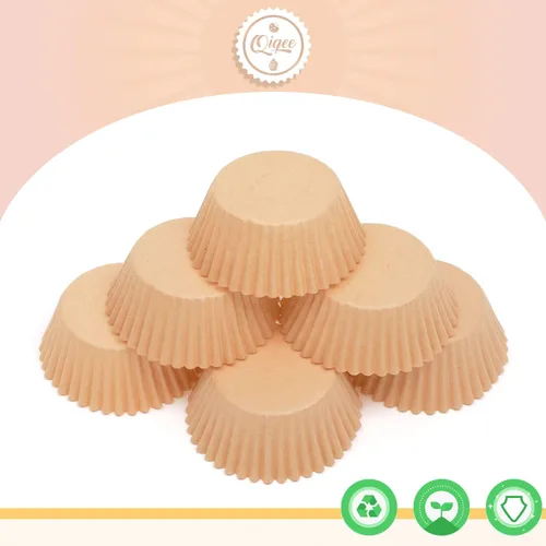 Vista 4 de qiqee 300 unidades de forros para magdalenas jumbo naturales forros para muffins de tamaño jumbo tazas para hornear de papel de tamaño jumbo sin