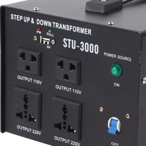 Vista 5 de Transformador de voltaje de 3000 W, 110 V a 220 V, 220 V a 110 V, convertidor elevador y reductor