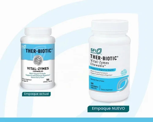 Vista 2 de Klaire Labs Vital-Zymes - Enzimas digestivas masticables de amplio espectro, enzimas digestivas de actividad DPP-IV - Apoya la descomposición
