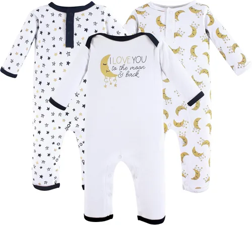 Vista 11 de Yoga Sprout - Mameluco unisex de algodón para bebé Bear Hugs 3pk
