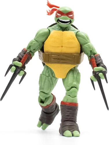 Vista 3 de The Loyal Subjects Teenage Mutant Ninja Turtles BST AXN IDW Raphael Figura de acción de 5 pulgadas con bicicleta deportiva metálica 'Candy Coat