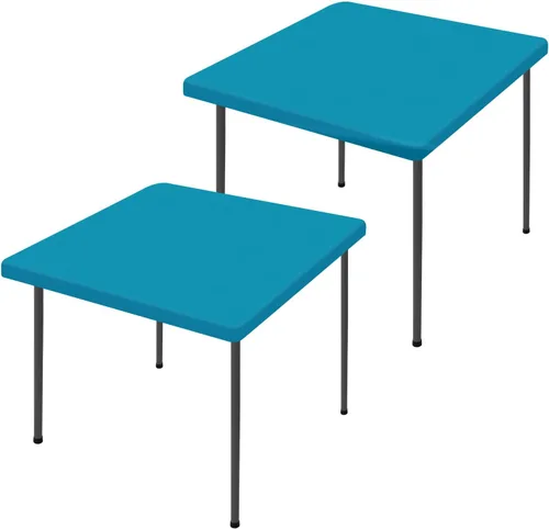 Vista 69 de Moosfor Paquete de 2 manteles rectangulares de elastano de 4 pies, elásticos y ajustables para pícnic, cubierta de mesa de patio elástica y lavable