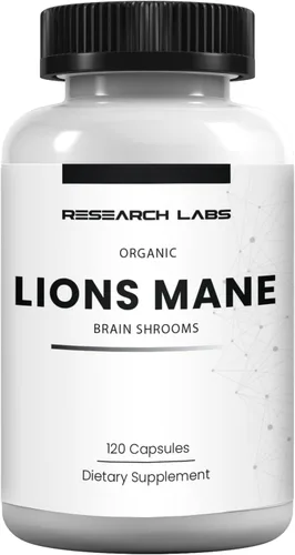 Vista 10 de Research Labs Cápsulas orgánicas de suplemento de melena de leones, 2 Fer 1 anuncio - 240 cápsulas con Patent Litropane™ Immune System Booster