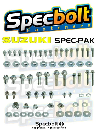Vista 3 de Specbolt RM RMZ Spec Pak para Suzuki RM80 RM85 RM100 RM125 RM250 y RMZ250 RMZ450 OEM Factory Match Fasteners Kit 65 80 85 100 125 250 450 Track