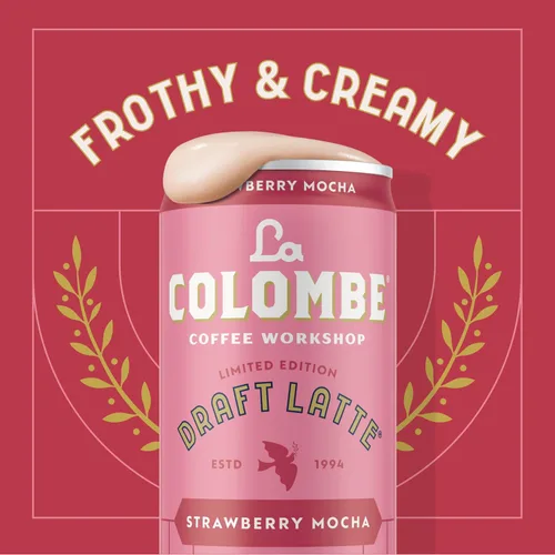 Vista 6 de La Colombe Café, café con leche de fresa y moca, latas de 9 onzas líquidas, paquete de 4