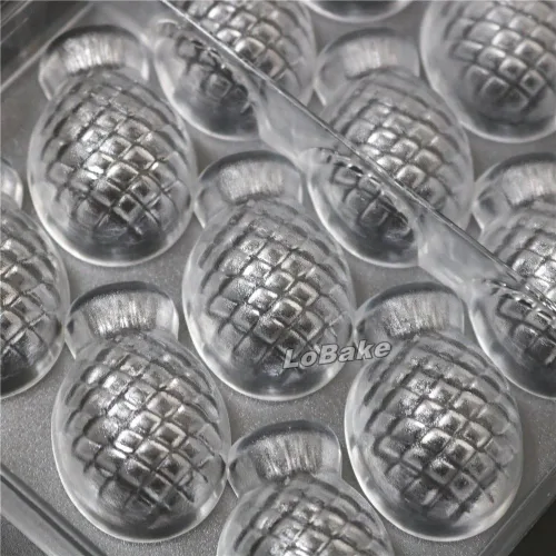 Vista 4 de LoBake 21 cavidades forma de piña PC policarbonato molde de plástico para chocolate accesorios de cocina DIY hornear suministros
