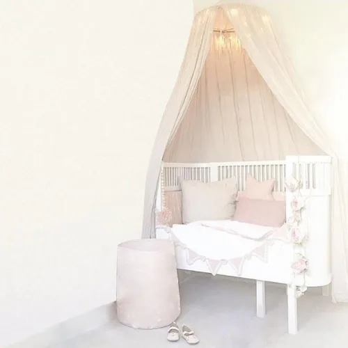 Vista 7 de Zerodis Toldo de cama para niños, estilo romántico, caqui, 94.5 x 19.7 x 106.3 pulgadas