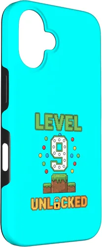 Vista 3 de Birthday Level 9 Unlocked 9th Birthday Gamer Level Up Birthd Case for iPhone 16