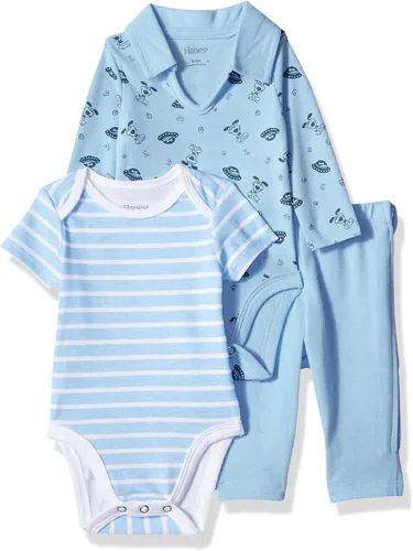 Vista 8 de Hanes Ultimate Baby - Conjunto de pantalones con cremallera y manga corta y larga púrpura Fun