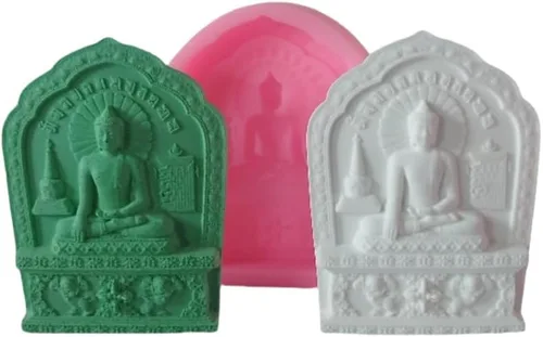 Vista 3 de Redxin Buddha - Molde de silicona hecho a mano, velas de jabón, yeso, cemento, resina, pegamento hecho a mano Moldes-Buda-32