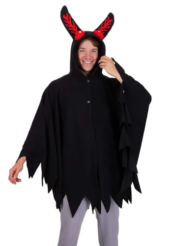 Vista 2 de Disfraz de Poncho Adulto Mothman Multicolor