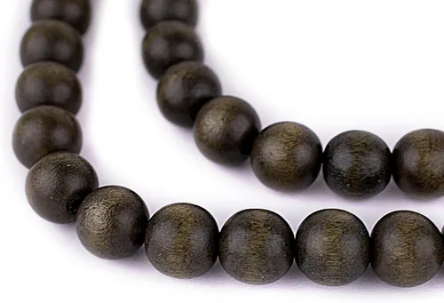 Vista 116 de TheBeadChest: cuentas de madera redondas naturales de 0.315 pulgadas, cuentas de madera sueltas espaciadoras para fabricar joyas, 4 tamaños