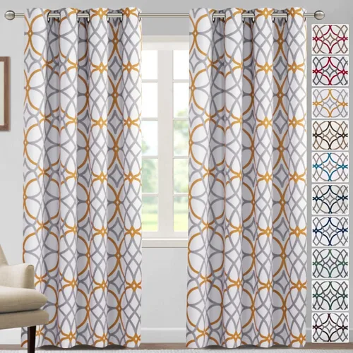 Vista 10 de H.VERSAILTEX Cortinas opacas de 63 pulgadas de largo, juego de 2 paneles de cortinas térmicas y cortinas para tratamiento de ventana, reducción