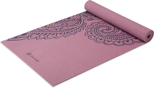 Vista 12 de Gaiam - Esterilla de yoga premium de 5mm con estampado, gruesa y antideslizante para todo tipo de yoga, pilates y entrenamientos en el suelo
