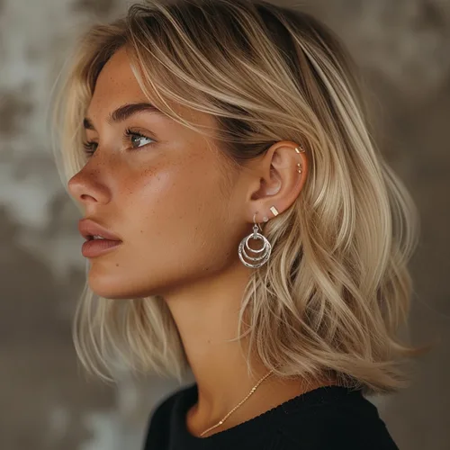 Vista 17 de Pendientes bohemios antiguos de 3 círculos Colección SPUNKYsoul