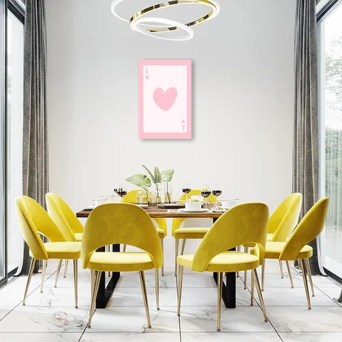 Vista 6 de Pósteres de cartas de moda Ace Card Preppy Coquette Room Casino Tema Party Poker Art Lindo Corazón Rosa Femenino Acuarela Jugar Cartas Impresiones