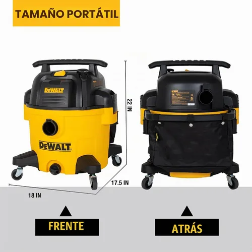 Vista 2 de DeWALT DXV09P - Aspiradora en húmedo y seco de 9 galones, color amarillo