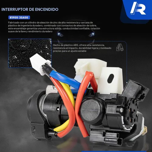 Vista 3 de Ensemble de interruptor de cerradura de encendido 81900-3SA00 con llaves compatible con Hyundai Sonata 2011-2014, cilindro de cerradura de encendido