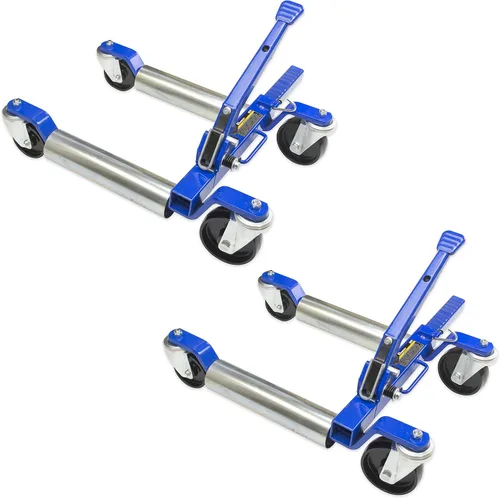 Vista 2 de Jackco Carrito de posicionamiento de coche de rueda de 1500 libras de 12.5 pulgadas con pedal de trinquete (paquete de 2)