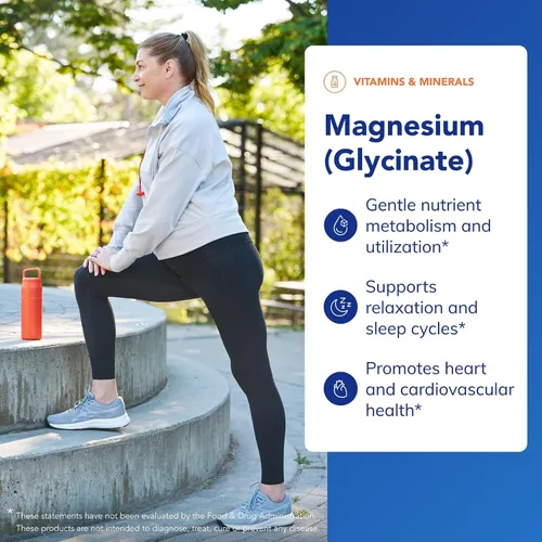 Vista 3 de Pure Encapsulations Magnesio (glicinato) - Suplemento para apoyar el alivio del estrés, el sueño, la salud del corazón, los nervios, los músculos