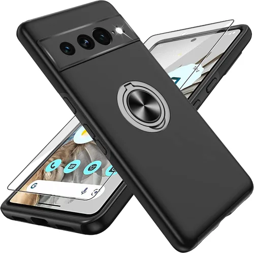 Vista 21 de Funda para Google Pixel 7 Pro, con cubierta deslizante para cámara y protector de pantalla HD, [probado contra caídas de grado militar] Funda