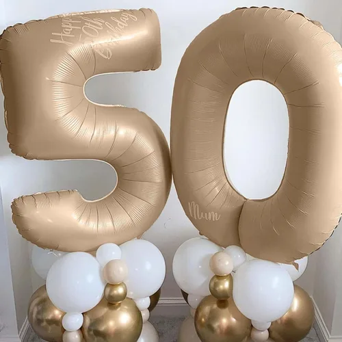 Vista 266 de Globo negro del número 0 para niñas y niños, 40 pulgadas, grande, número 0-9, de papel de aluminio, de Mylar para helio, juego de globos digitales