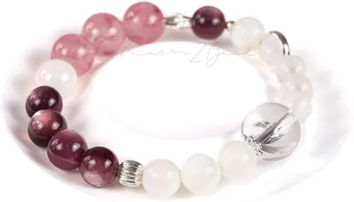 Vista 206 de Precious Gemstone Natural Crystal Healing Bracelet, Rutilated Quartz, Moonstone, Quartz Handmade Original Design Bracelet