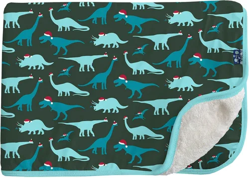 Vista 7 de KicKee Pants Manta con forro de sherpa para niños, manta sherpa ultra afelpada, forro polar sherpa ultra lujoso (cuadros de aniversario, talla única)