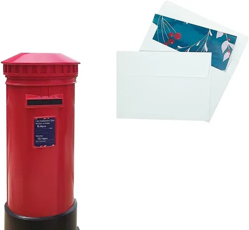 Vista 6 de Sobres de invitación A9 (100 unidades de 5.75 x 8.75 pulgadas) - Sobres de papel blanco con diseño sin ventanas de 120 GSM con cierre automático