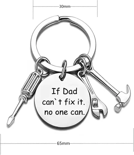 Vista 6 de Ediseng Bonus Dad Gifts from Daughter Son,One Piece Personalized Keychain for Fathers Day Gifts