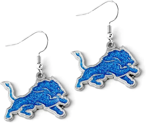 Vista 28 de aminco NFL - Aretes deslumbrantes con purpurina para mujer