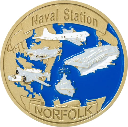 Vista 2 de Moneda del desafío de Norfolk de la Estación Naval de los Estados Unidos