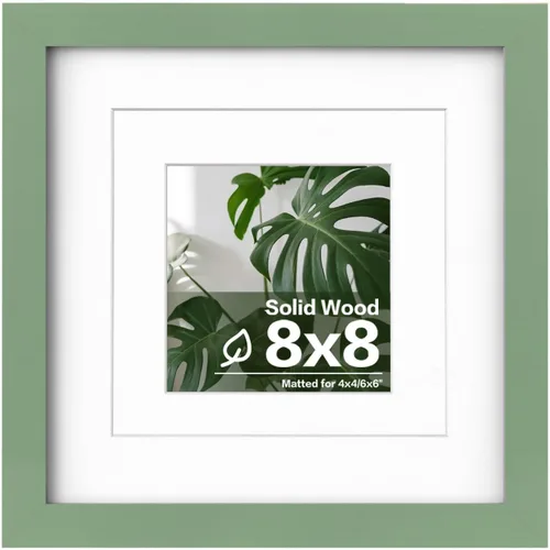 Vista 24 de Egofine - Portarretratos de 4 x 6 pulgadas, de madera maciza con plexiglás, para fotos de 3.5 x 5 con paspartú o de 4 x 6 sin paspartú, para colocar