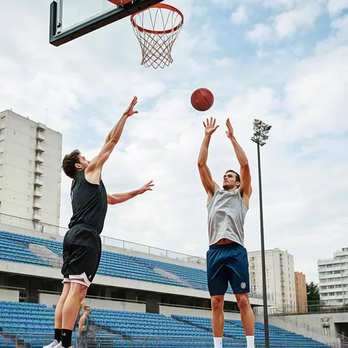Vista 3 de Luwint Balón de baloncesto de goma tamaño 7, pelota deportiva oficial de 29.5 pulgadas, baloncesto para interiores y exteriores (se envía desinflado)