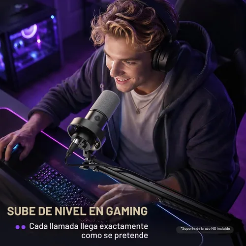 Vista 8 de FIFINE Micrófono Dinámico, XLR/USB Micrófono de PC para Grabación de Podcast para Transmisión de Locución Vocal, Micrófono de Metal de Estudio