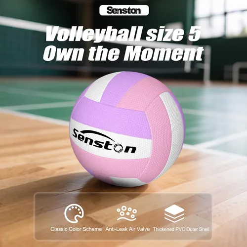 Vista 5 de Senston Balón de voleibol suave tamaño oficial 5 - Voleibol de playa para jugar al aire libre/entretenimiento