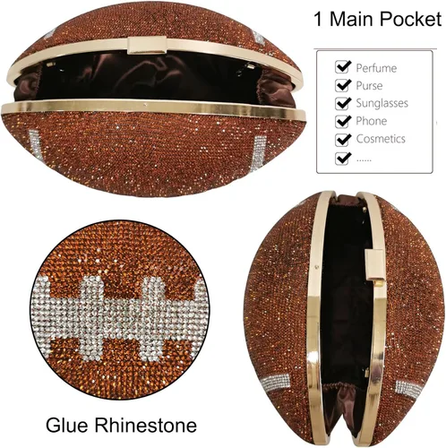 Vista 5 de Bolso cruzado de hombro con diamantes de imitación para mujer