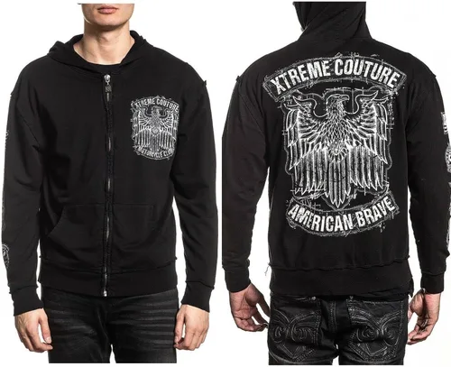 Vista 7 de Xtreme Couture by Affliction - Sudadera con capucha con cremallera para hombre