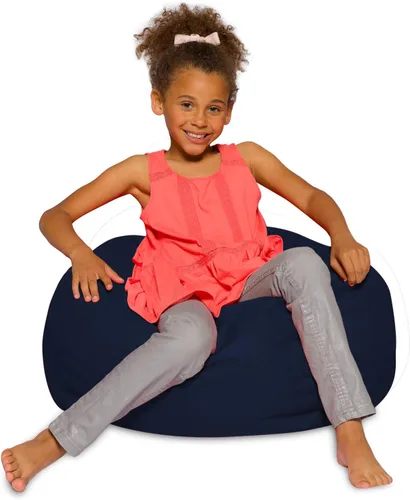 Vista 54 de Posh Creations - Sillón puff para niños, adolescentes y adultos, incluye funda extraíble y lavable a máquina, tamaño mediano de 27 pulgadas, lona