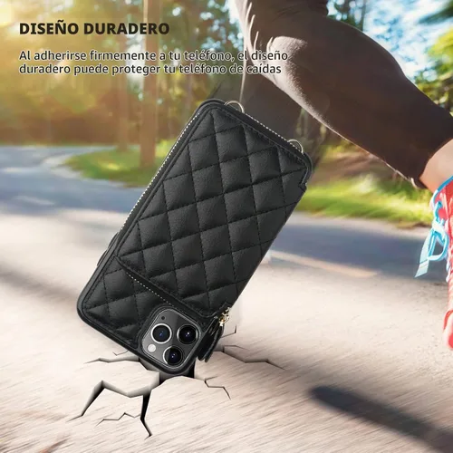 Vista 8 de Bocasal - Funda tipo cartera cruzada para iPhone 11 Pro Max, color negro