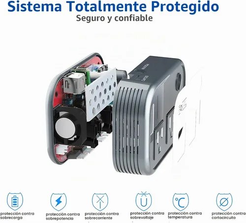 Vista 9 de FOVAL Inversor de corriente para automóvil de 200 W, CC 12 V a 110 V CA, cargador rápido para portátil con convertidor [USB-C PD de 27 W] y puertos