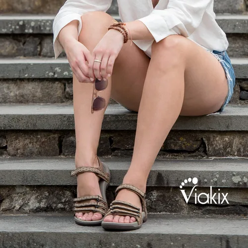 Vista 5 de V1iakix - Sandalias de senderismo para mujer, cómodas, deportivas, para caminar al aire libre, senderismo acuático