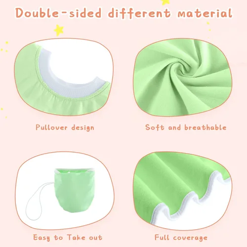 Vista 3 de Newwiee 5 baberos grandes para bebés, baberos suaves y absorbentes, cobertura completa, baberos para niños pequeños baberos baberos baberos