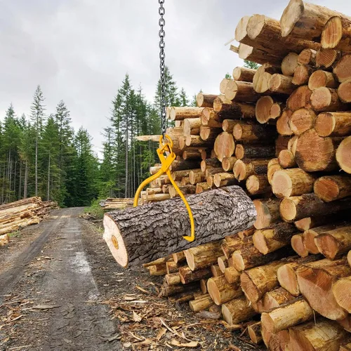 Vista 6 de Pinzas de elevación de troncos mejoradas, pinzas de elevación de troncos de madera de 16 pulgadas, pinza de madera resistente para levantar troncos