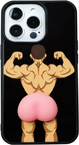 Vista 65 de Funda Graciosa y Fea para Teléfono Compatible con iPhone 7/8/SE Funda Ridícula, Extraña, Feísima y Loca de Melocotón