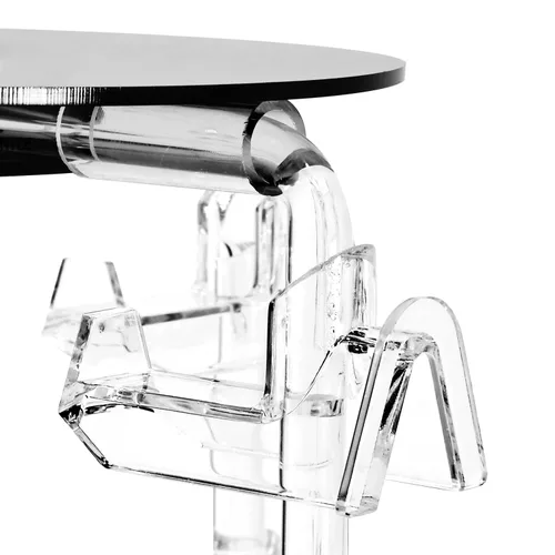 Vista 4 de Mooca pantalla giratoria acrílica para gafas, 24 armazones Rotating Eyewear rack, oversized supports display large sunglasses, eyeglasses for